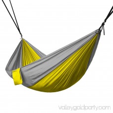 Portable 2 Person Hammock Rope Hanging Swing Camping - Light Blue & Fruit Green